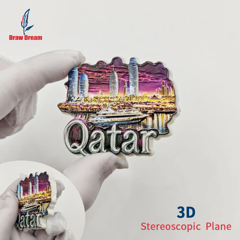 Home Office Qatar Travel - 1 szt. Katar 3D Magnes na