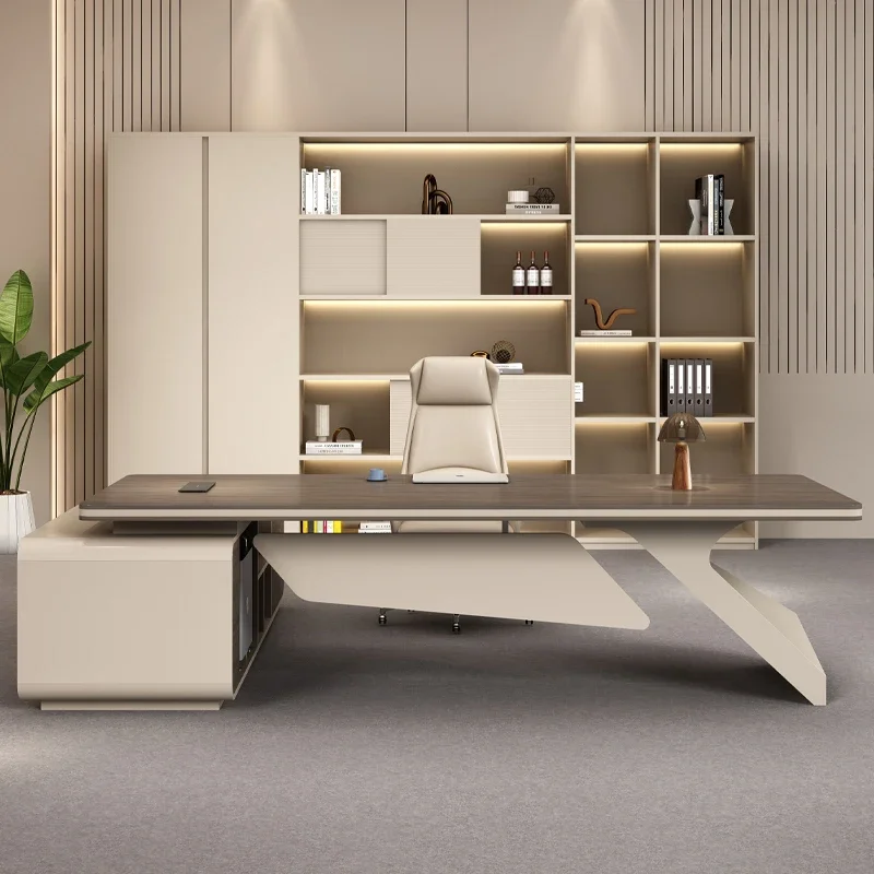 Home Office L Shaped Desk - Biurko gamingowe z szufladami i organizerem,