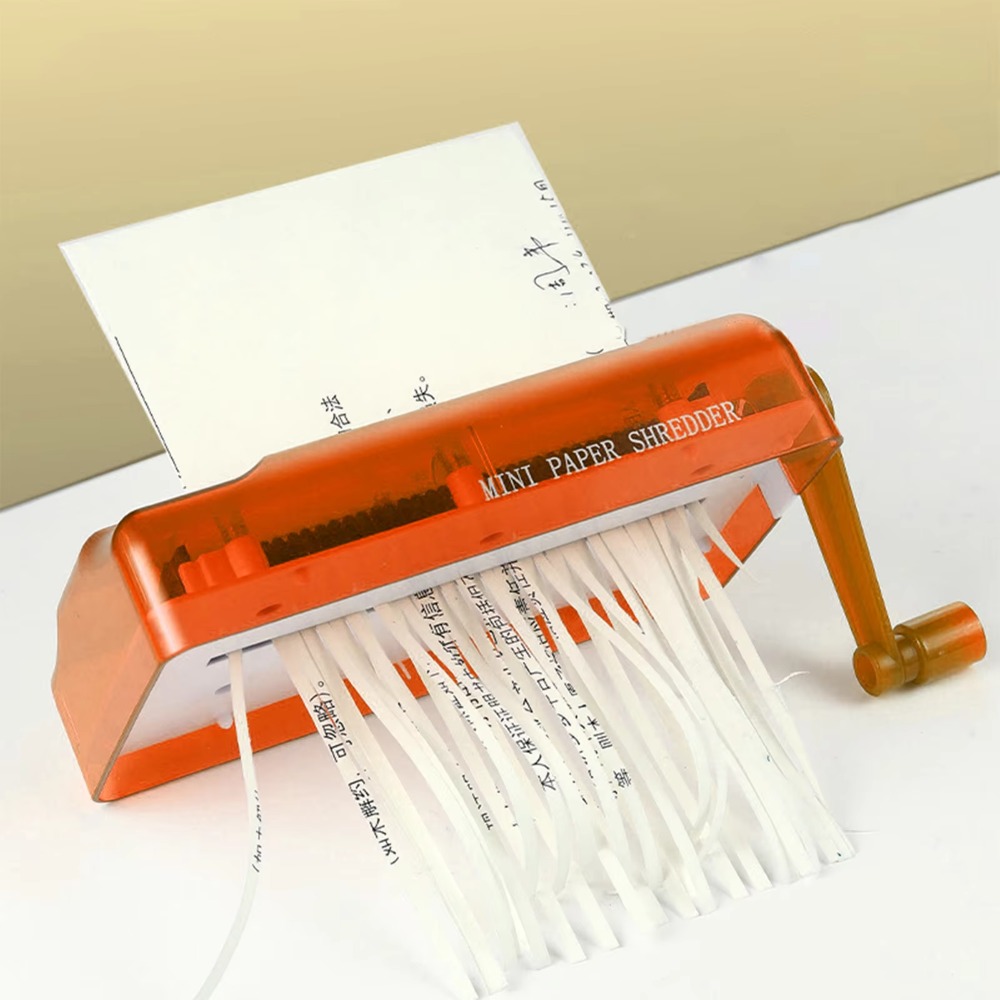 Paper Shredder Micro - Mini Niszczarka do Papieru Ręczna Przezroczysta
