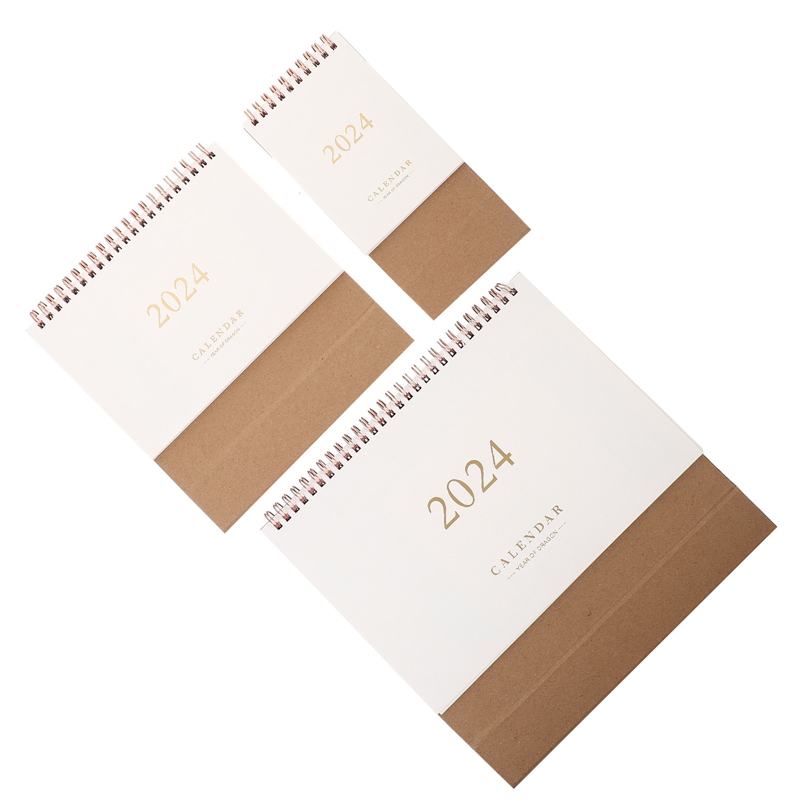 Home Office Design Ideas - 3 sztuki eleganckich papierowych kalendarzy biurkowych