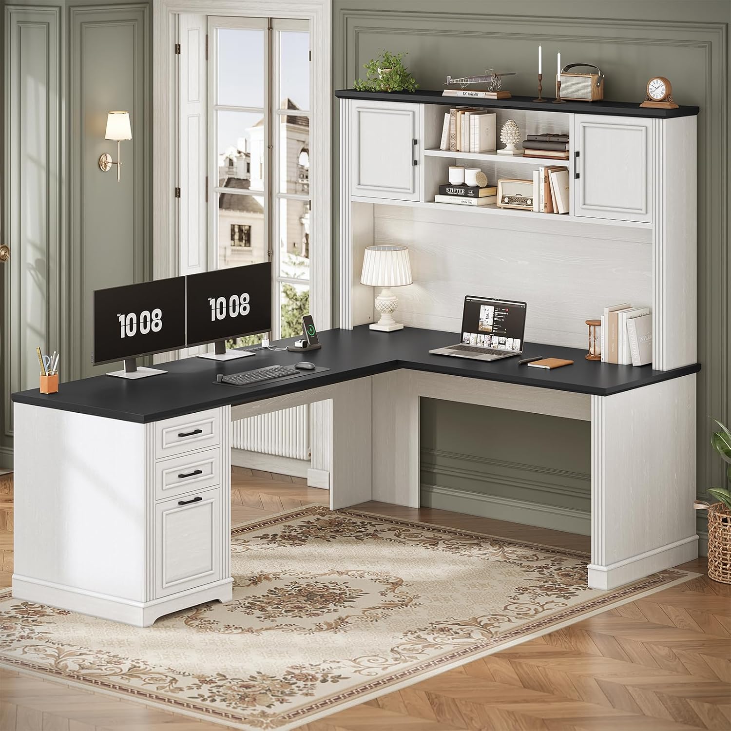 Home Office L Shaped Desk - Biurko w kształcie litery L z