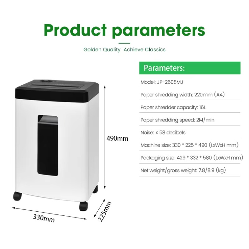Paper Shredder Micro - Mała niszczarka papieru z mikrocięciem, wydajność