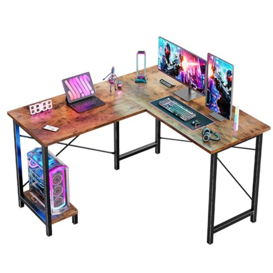 Home Office L Shaped Desk - Dwustronne biurko w kształcie litery L