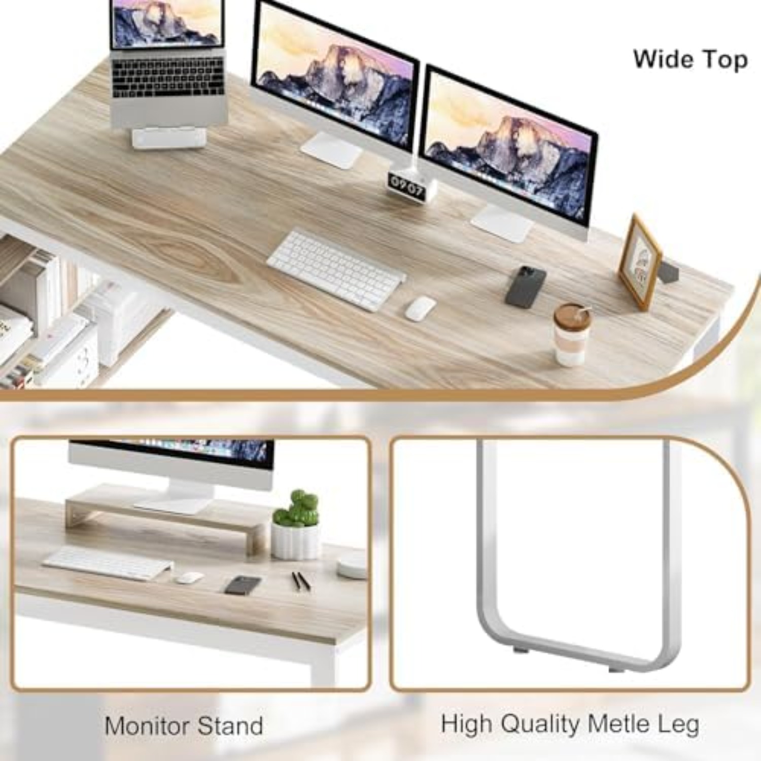 Biurko biurowe w kształcie lit – Home Office L Shaped Desk recenzja i cena