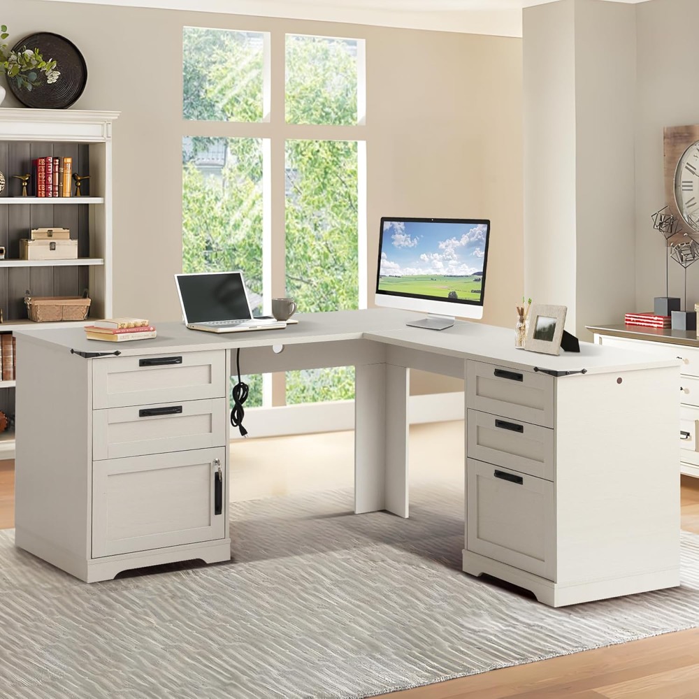 Biurko w kształcie litery L o  – Home Office L Shaped Desk recenzja i cena