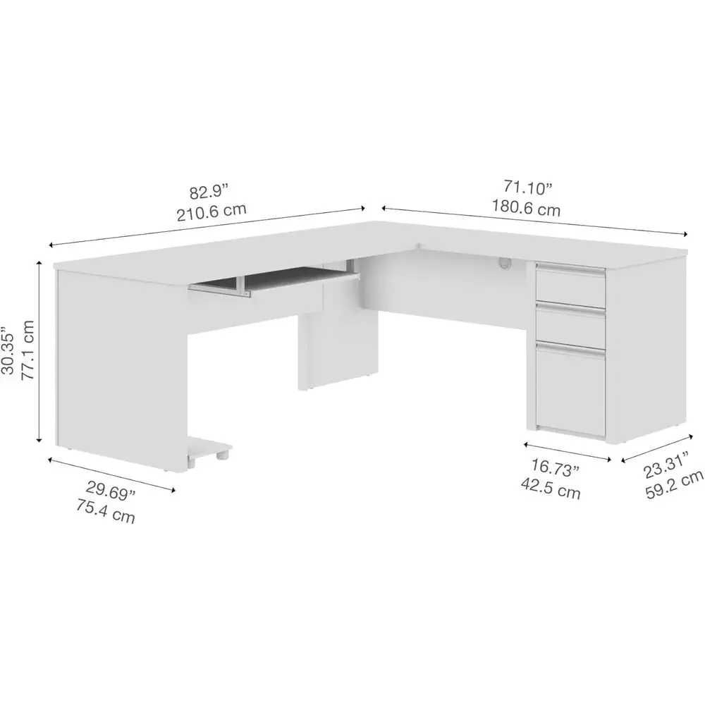 Biurko w kształcie litery L o  – Home Office L Shaped Desk recenzja i cena