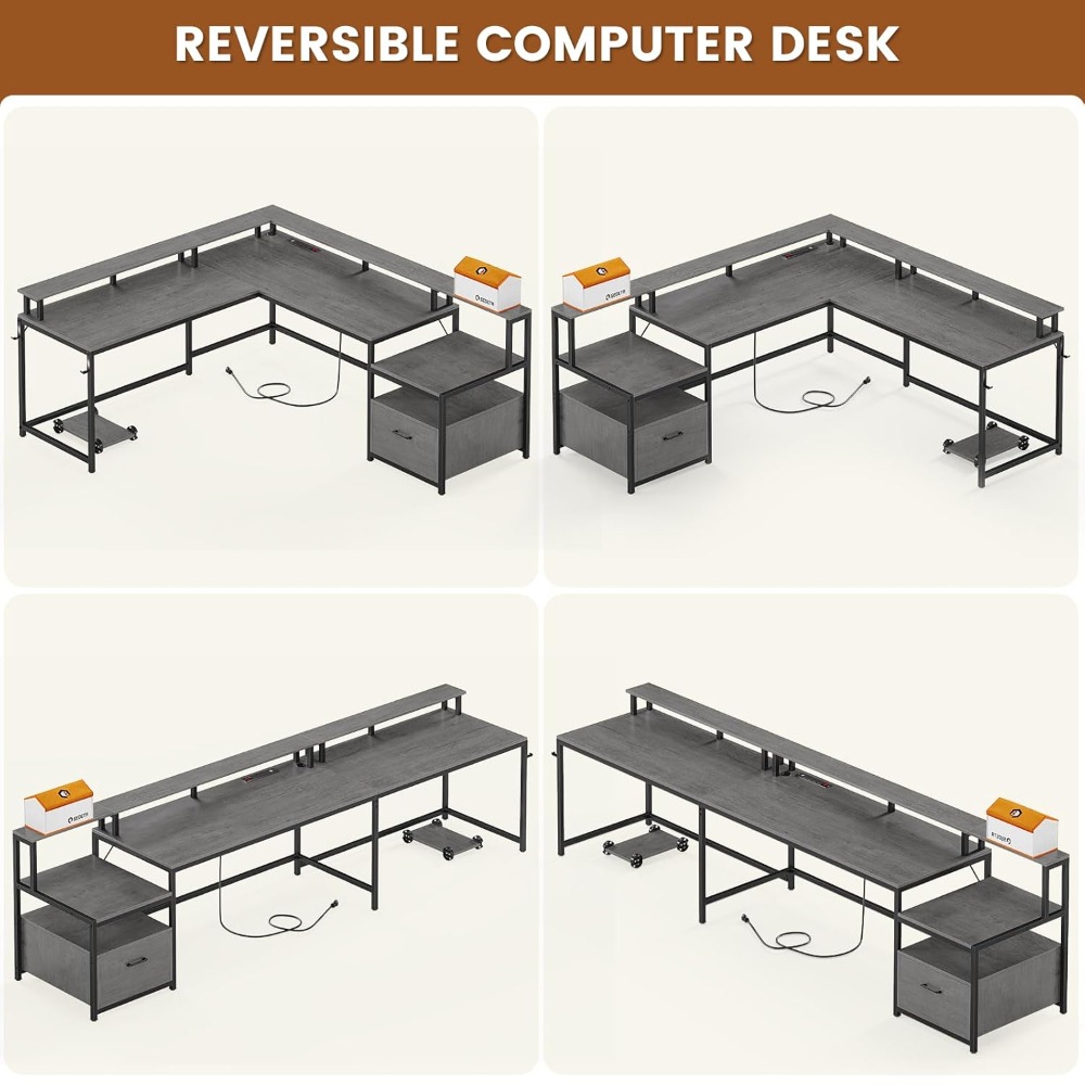 Biurko w kształcie litery L, b – Home Office L Shaped Desk recenzja i cena