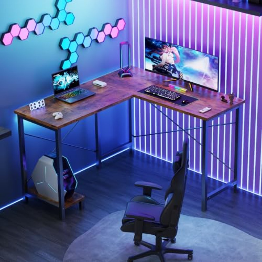 Dwustronne biurko w kształcie  – Home Office L Shaped Desk recenzja i cena
