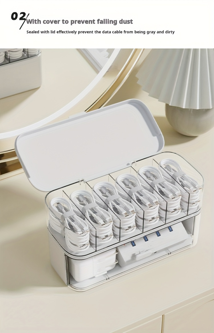 Dwupoziomowy przezroczysty org – Cable Management Box recenzja i cena