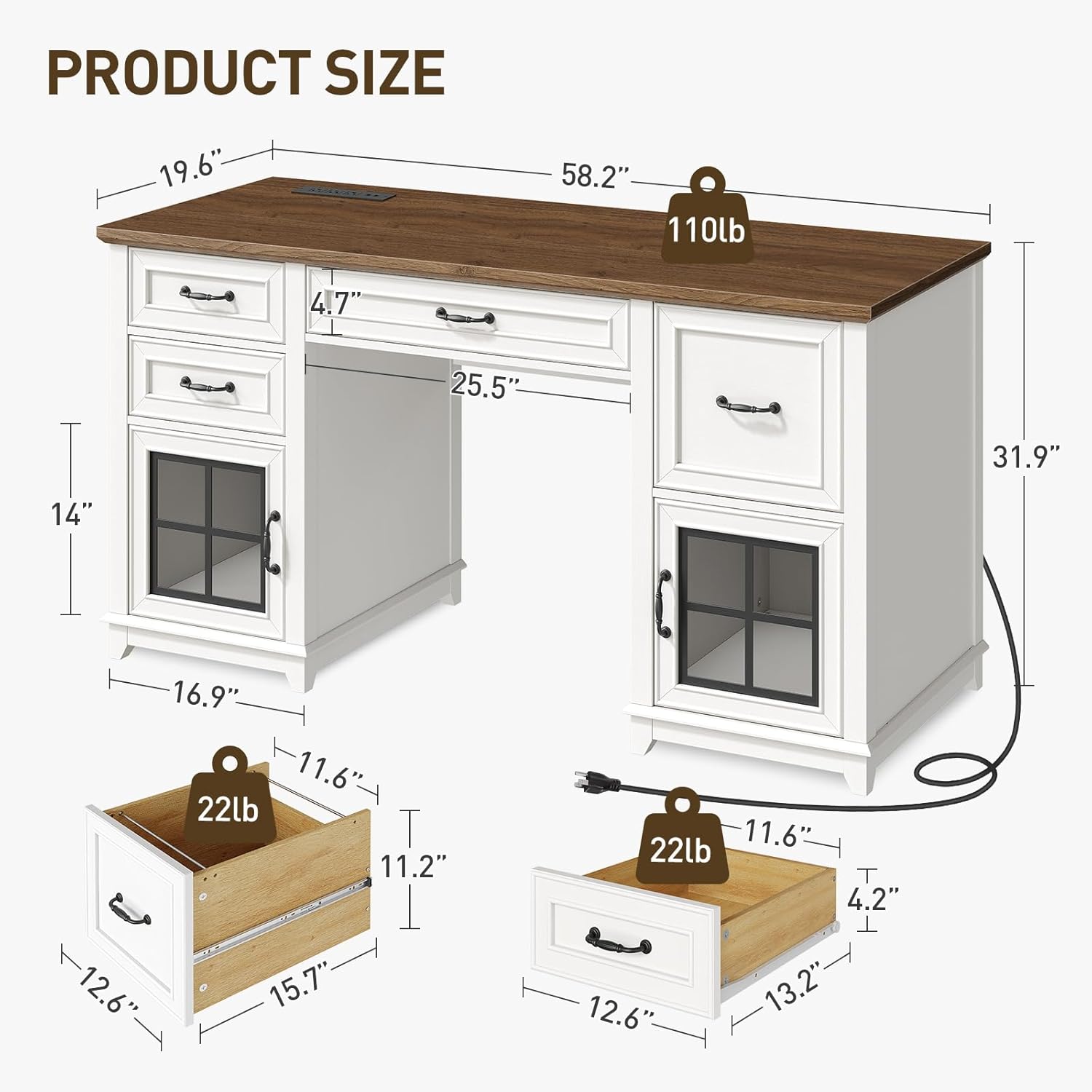 Biurko Executive 58 cali, biur – Home Office L Shaped Desk recenzja i cena