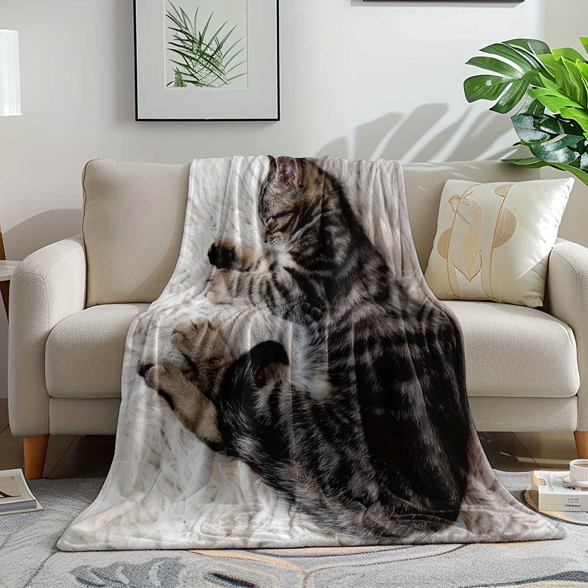 Koc z flaneli z motywem śpiące – Home Office Design Ideas recenzja i cena